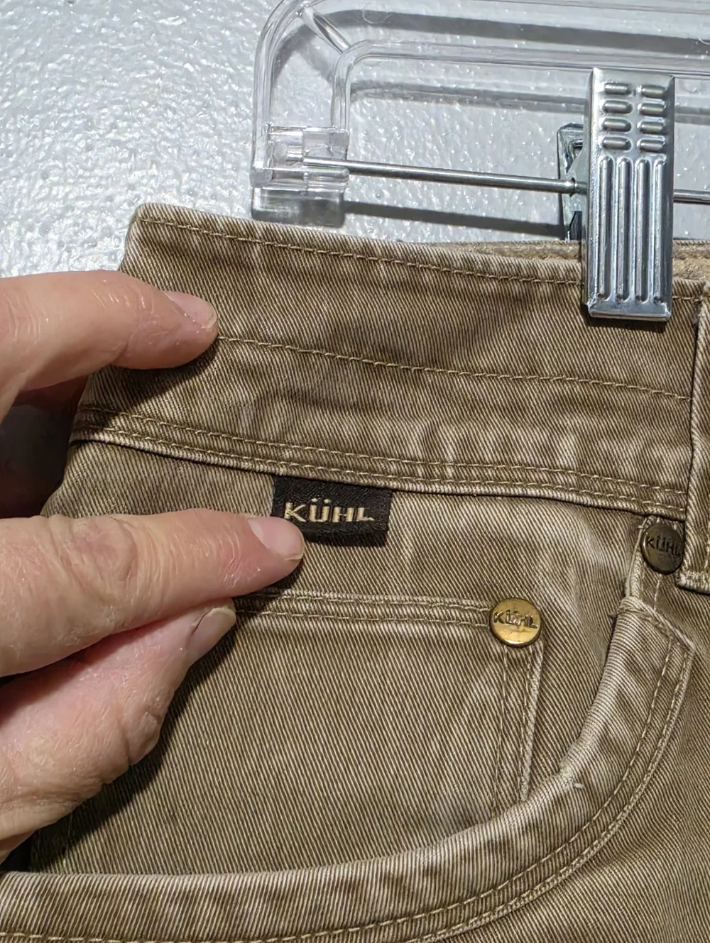 KÜHL Rydr Pants Mens 34x28 Tan Brown Canvas Workwear Gorpcore - Picture 4 of 11